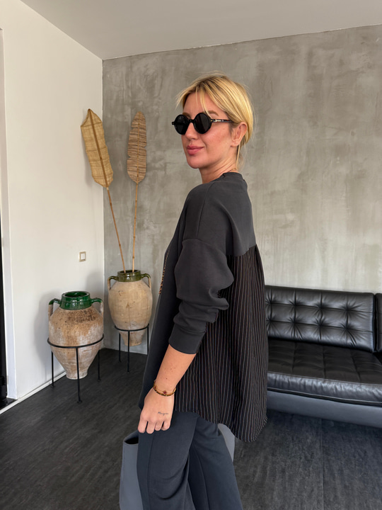 İthal Modal & Tencel Mix , İspanyol Paça , Füme Takım