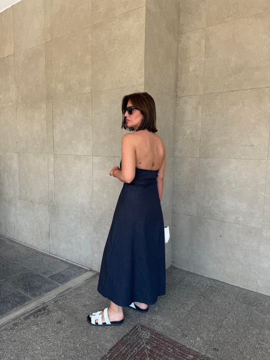 Orijinal Model , Kuşaklı Jean Elbise