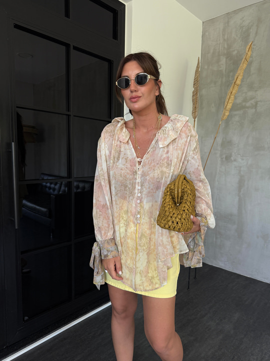 Orijinal Model , Renkli Şifon Bluz