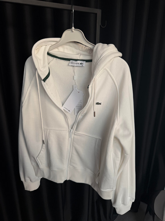 Orijinal Marka Önden Fermuarlı Ekru Sweatshirt