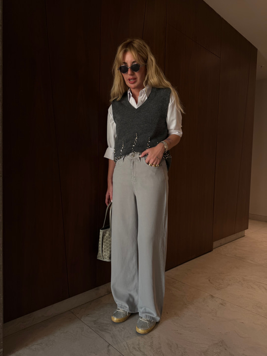 Gri , Yumuşacık Tencel Jean Pantolon
