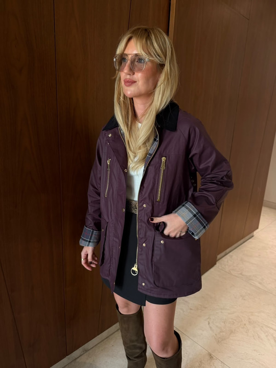 Orijinal Model , Yağlı Dokuda , Çift Cepli , Premium Mürdüm Mont