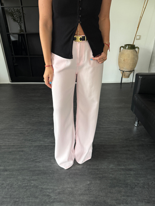 Pudra Pembe , Tencel Palazzo Jean