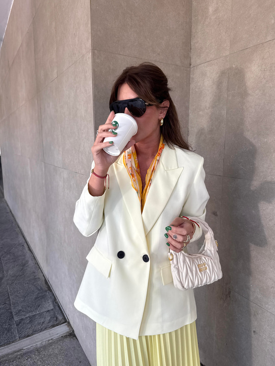Tereyağ Sarısı , Premium Blazer Ceket