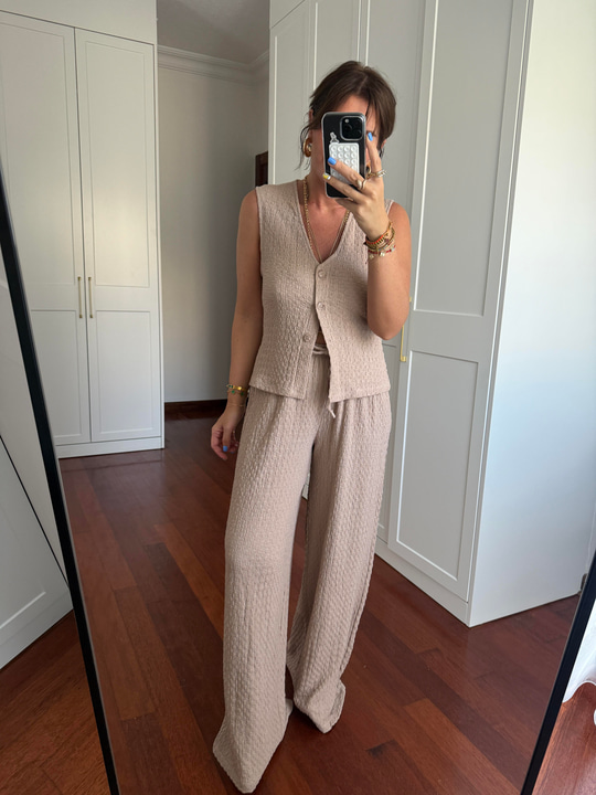 Ekstra Rahat , Bej , Premium Yelek & Pantolon Takım
