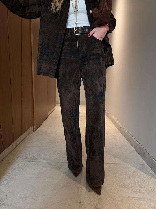 Orijinal Model , Premium , Acıkahve Süet Palazzo