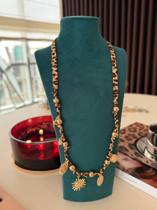 Leopar Desenli , Charm Kolye