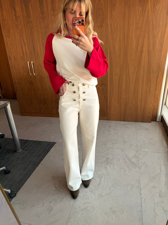 Orijinal Model , Gold Düğmeli , Ekru Napolyon Jean