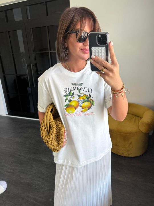 Lemonade Desenli Beyaz T-Shirt