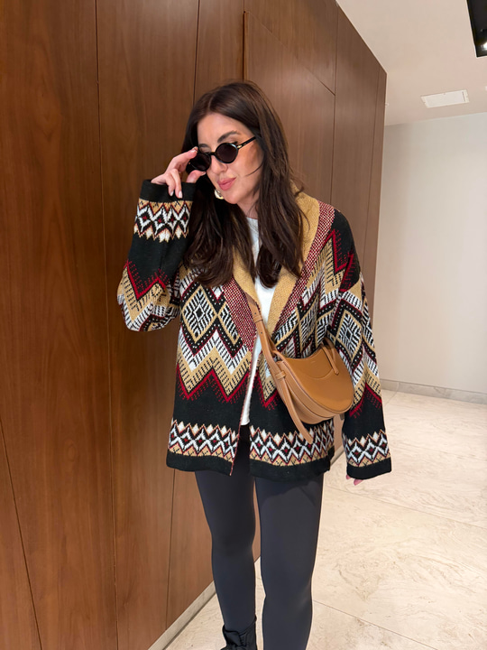 Orijinal Marka , Zigzag Desenli , Triko Hırka