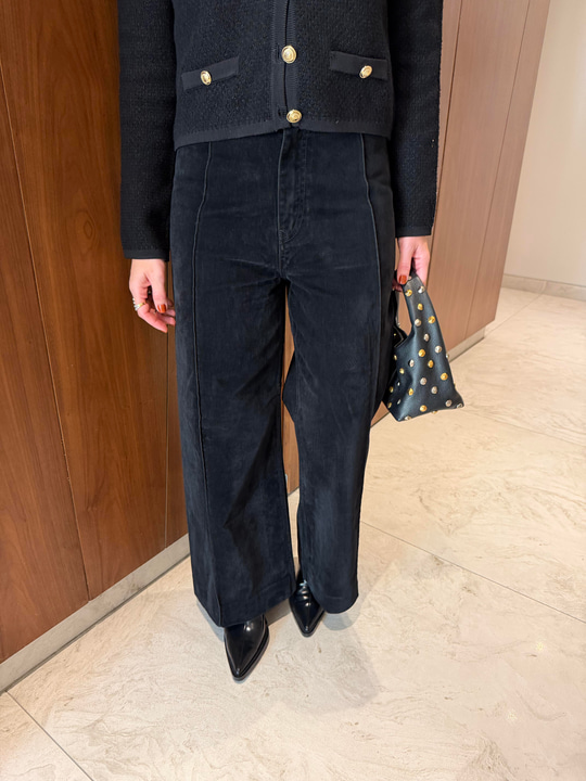 Premium , Siyah , Süet Jean Palazzo