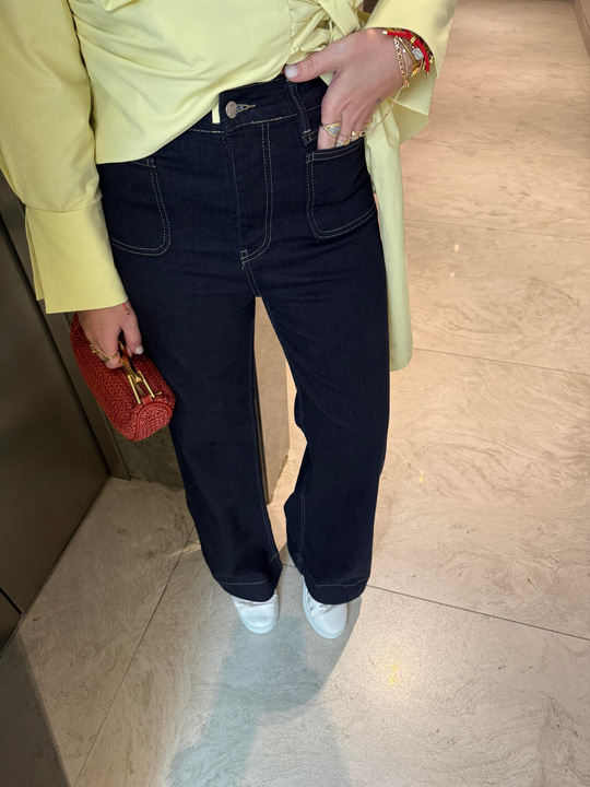 Orijinal Marka , Önden Cepli , Komple Likralı , Lacivert Jean