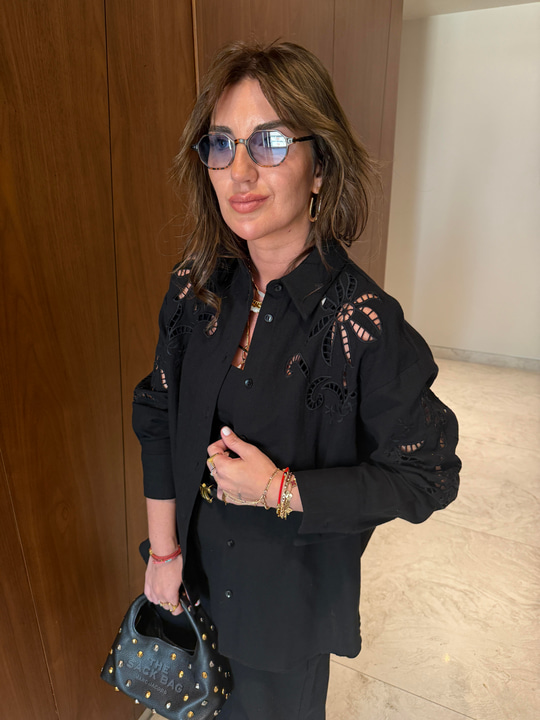 Fisto Detaylı %100 Cotton Siyah Premium Takım