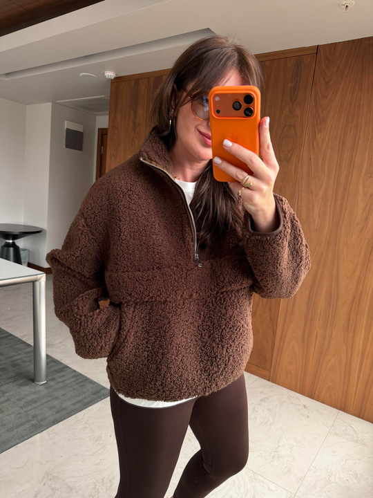 Orijinal Model, Acıkahve Teddy Sweat Mont