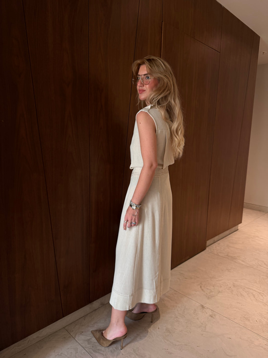 Orijinal Model , Taba Dikişli , Etek & Gömlek , Premium Bej Takım