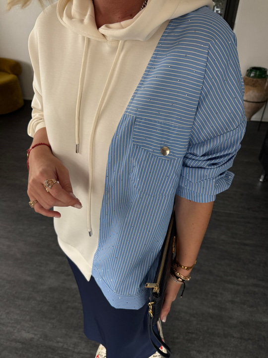 Orijinal Model , Taşlı Poplin & Modal , Tasarım Sweat