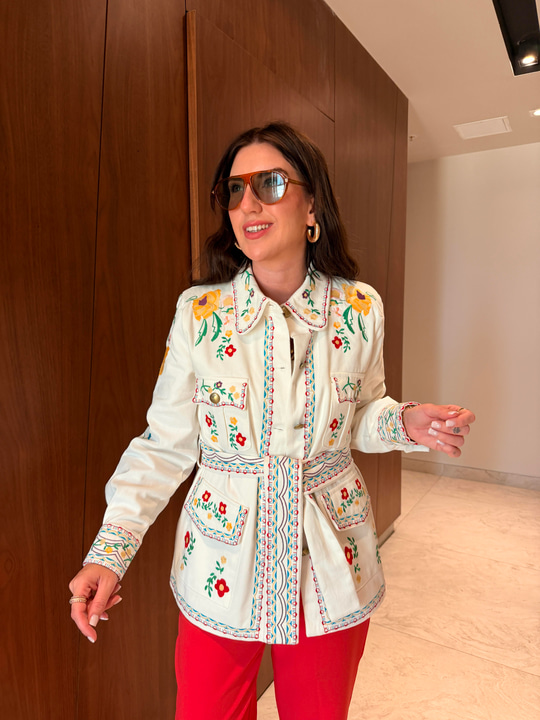 Orijinal Model , Renkli Nakışlı , Premium Ceket