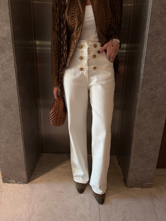Orijinal Model , Gold Düğmeli , Ekru Napolyon Jean