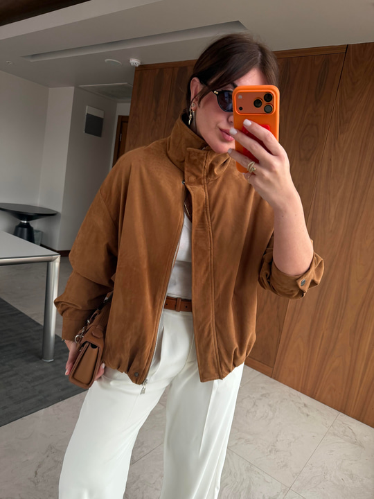 Premium Süet Taba Ceket