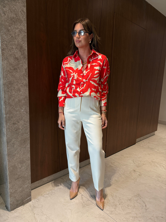 Açık Bej , Likralı , Flato Pantolon