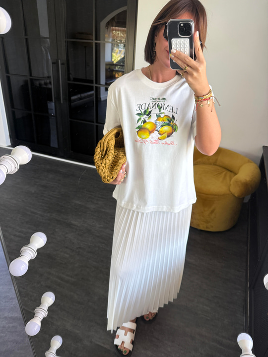 Lemonade Desenli Beyaz T-Shirt