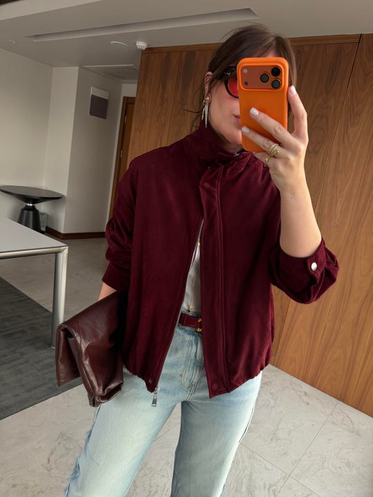 Premium, Bordo Süet Ceket