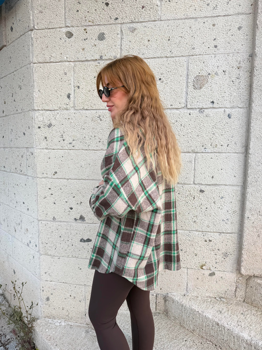 Orijinal Model , Yeşil & Kahve Ekoseli , Oduncu Gömlek