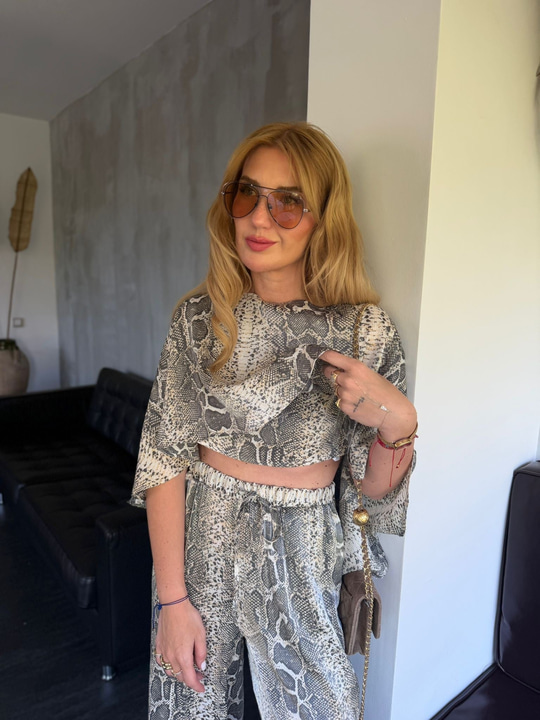 Hayvan Desenli , Premium Tencel Takım