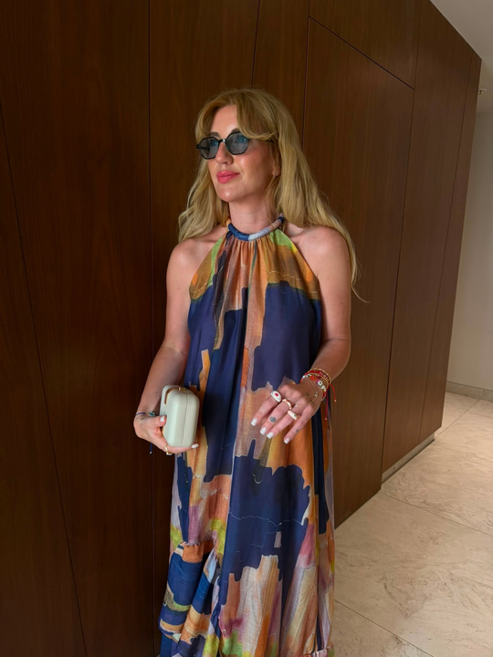 Orijinal Model , Pastel Renkli , Boyundan Bağlamalı Elbise
