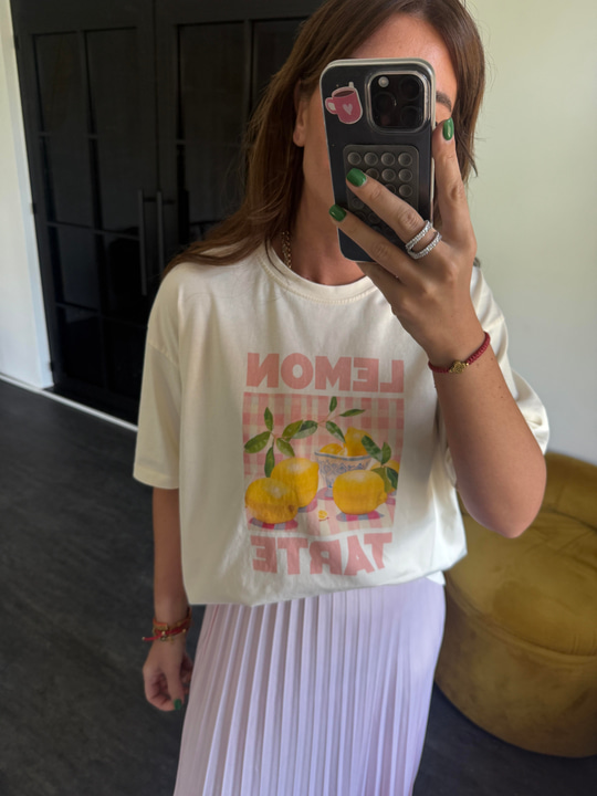 Lemon Yazılı , Bej T-shirt