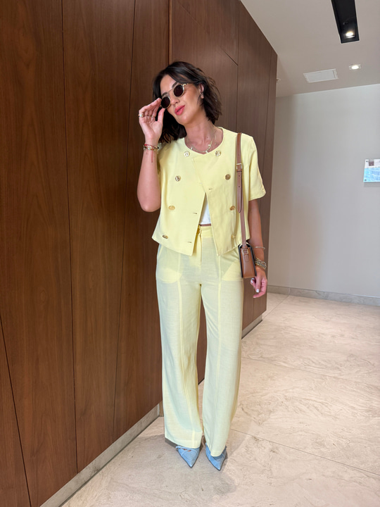 Orijinal Model , Gold Düğmeli , Ceket & Pantolon , Sarı Takım