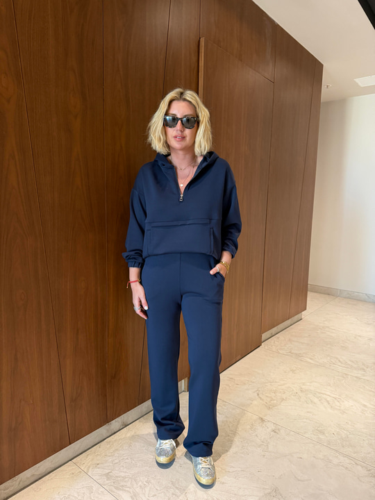 Orijinal Marka , Yarım Fermuarlı , Lacivert , Tok Modal Takım