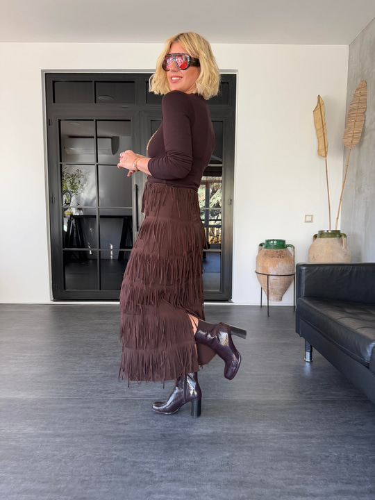 Orijinal Model , Acı Kahve , Püsküllü Premium Etek