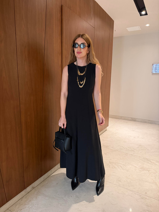 Elbise & Ceket , Siyah Tencel Takım