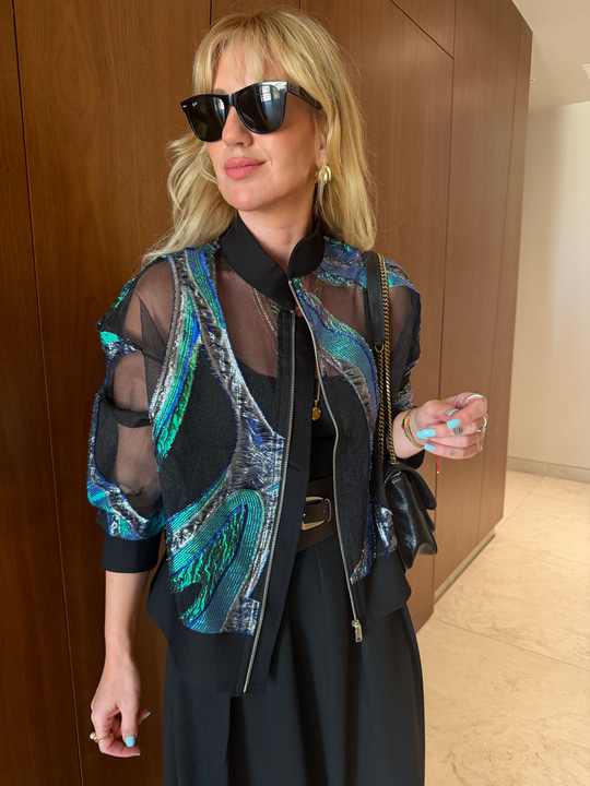 Orijinalm Model, Organze Kumaş Üzeri Jakarlı Premium Bomber Ceket