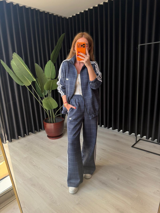 Orijinal Model Premium Lacivert Ekoseli Takım