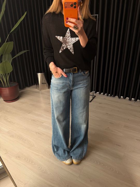 Eskitme Efektli Palazzo Jean Pantalon