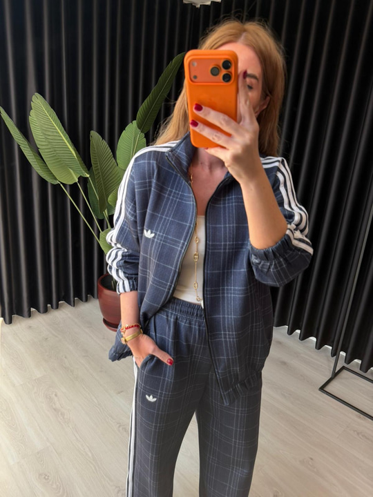 Orijinal Model Premium Lacivert Ekoseli Takım