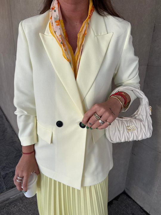 Tereyağ Sarısı , Premium Blazer Ceket