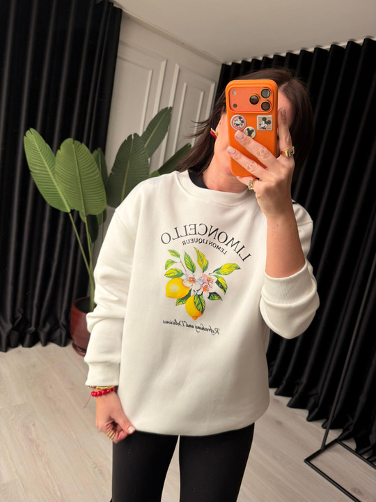 İçi Şardonlu , Ekru Limoncello Sweat
