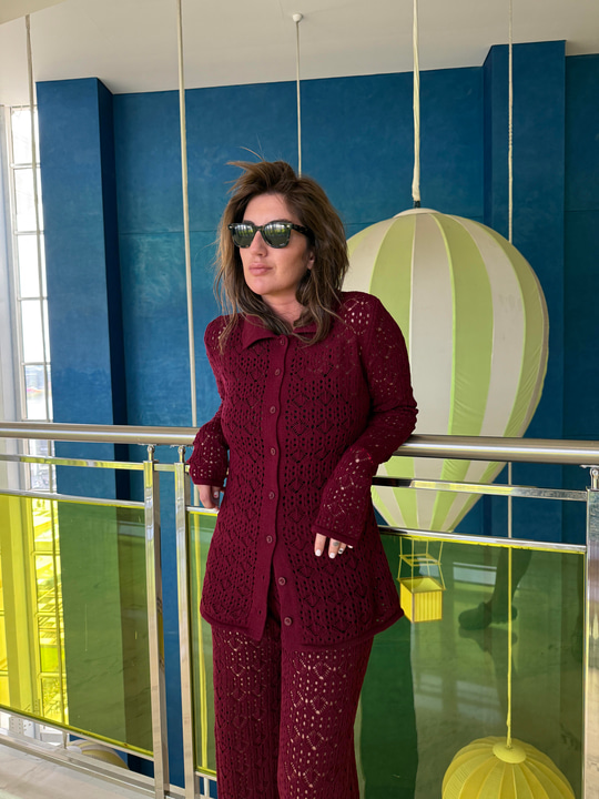 Komple Ajurlu , Bordo Takım