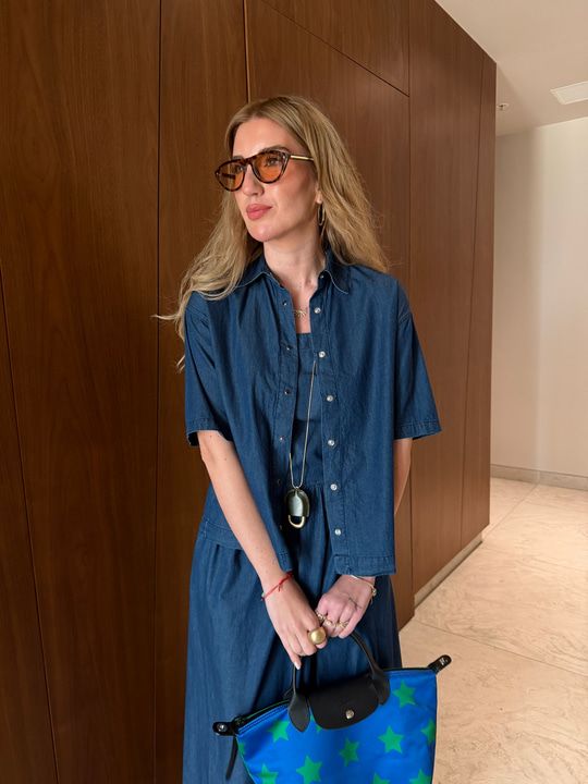 Gömlek & Askılı Elbise , Tencel Jean Takım