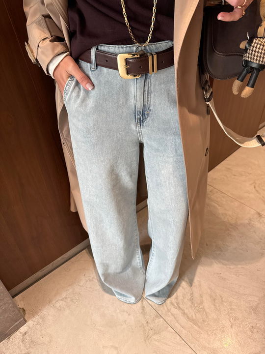 Orijinal Marka , Tencel Palazzo , Buz Mavisi Jean