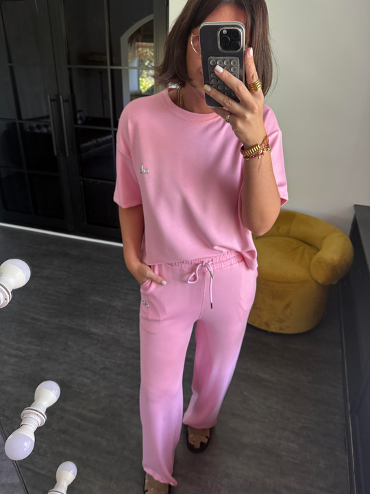 Orijinal Marka, Kısa Kollu Pembe Modal Takım