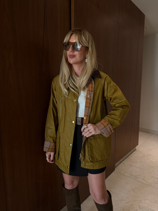 Orijinal Model , Yağlı Dokuda , Çift Cepli , Premium Yağ Yeşili Mont