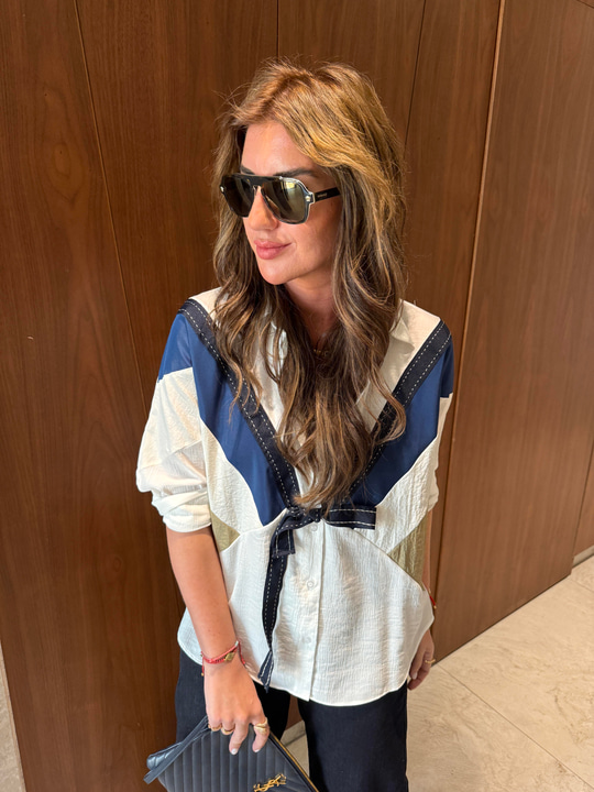 Orijinal Model , Önden Fiyonklu , Paraşüt Kumaş Mix , Tasarım Gömlek