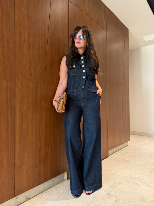 Gold Düğmeli , Premium Palazzo Jean