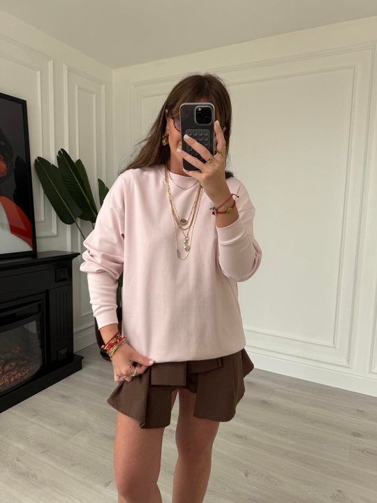 Lila Renk , Basic Sweatshirt