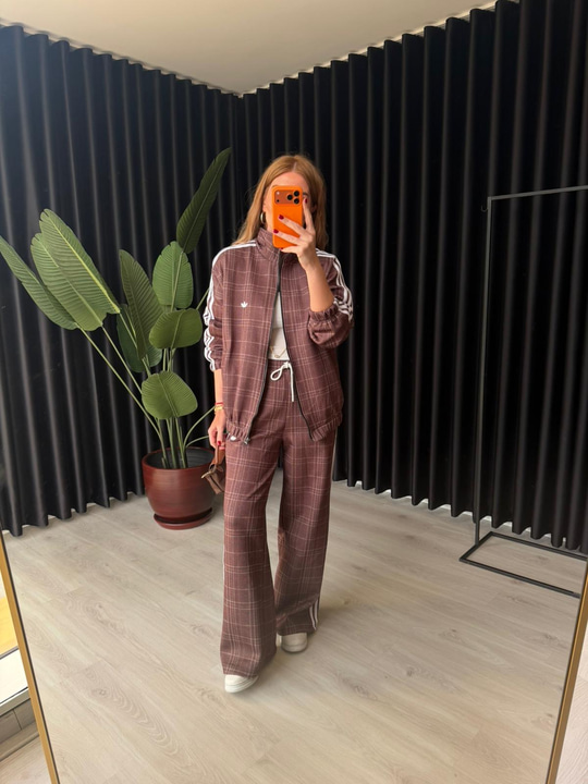 Orijinal Model Premium Kahve Ekoseli Takım