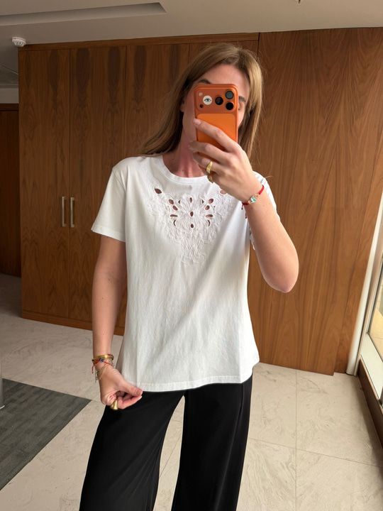 %100 Cotton , Fistolu , Ekru T-shirt